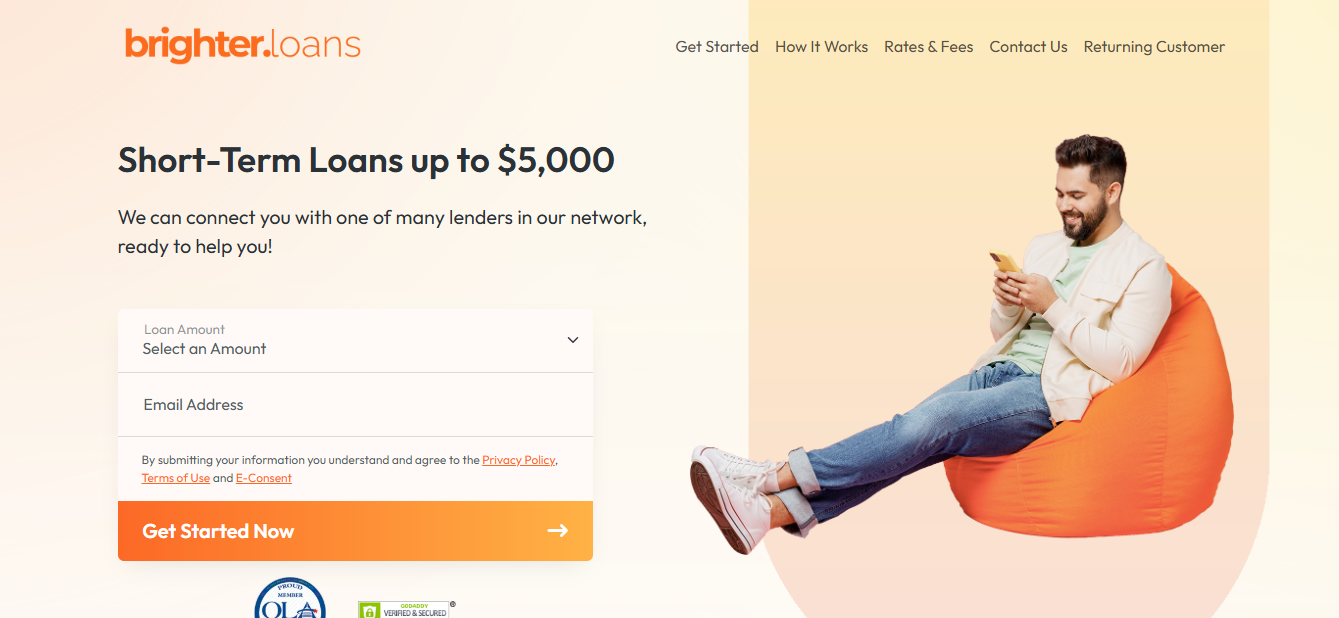 BrighterLoans - Short Term Loans Up To  5,000 -  Desk Mob   US  - Preview