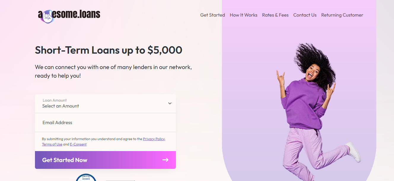 AwesomeLoans - Short Term Loans Up To  5,000 -  Desk Mob   US Preview