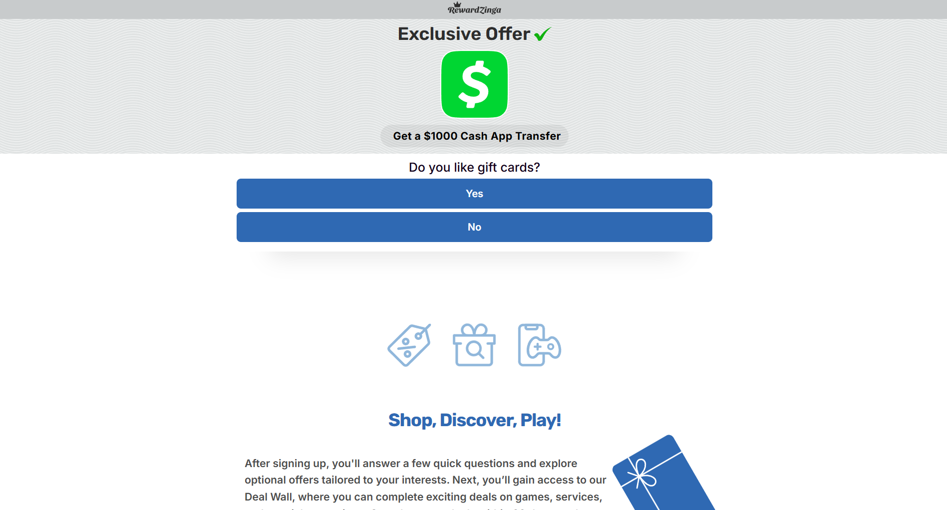 Rewardzi - Win 1000  Cashapp Preview