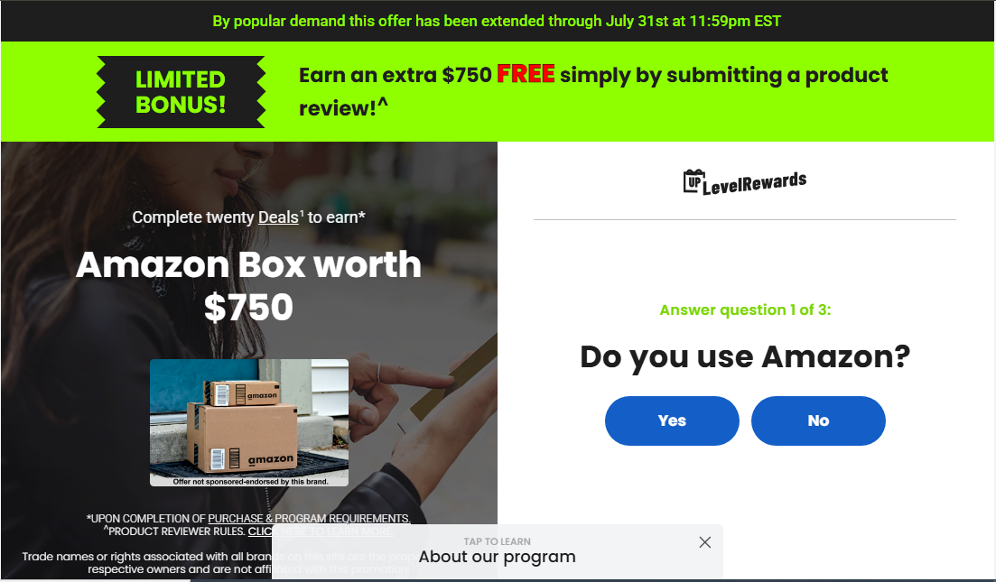 Rewards US - Limited Time - Product Reviewer Amazon Bonus  750 Preview