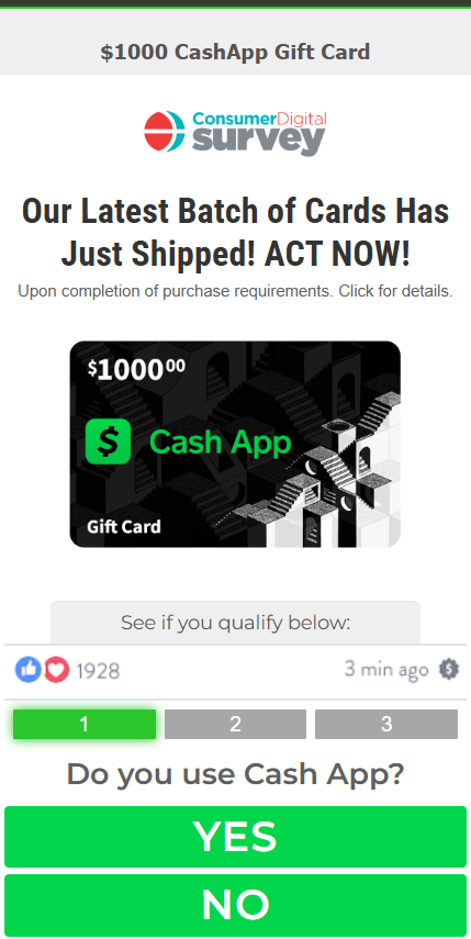 CDS -  1000 CashApp CPA - US Preview