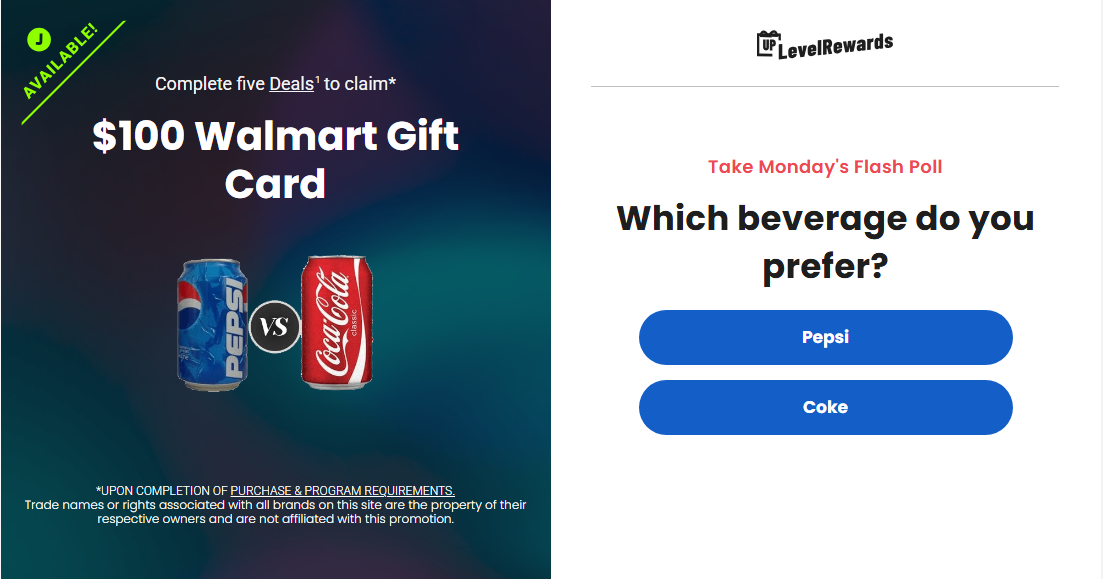 Rewards US - Pepsi vs. Coke Preview