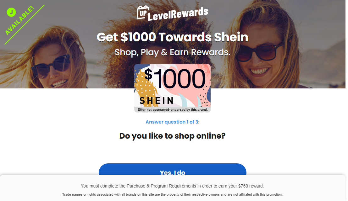 Rewards US - Shein  1000 Preview