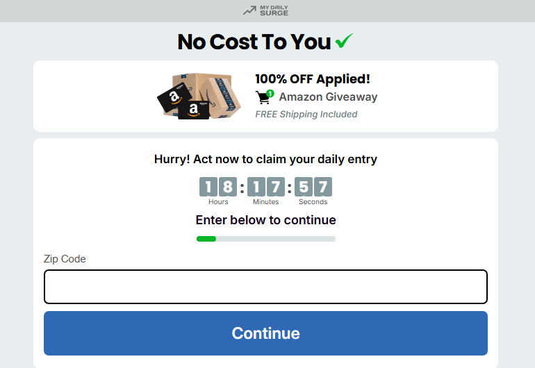 MyAmericanPrizes  1000 Amazon - US  Facebook  Preview