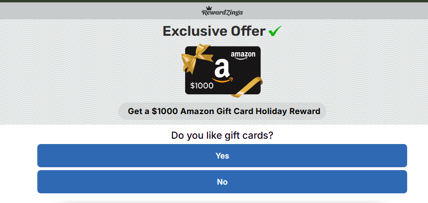 Reward Zinga -  1k Amazon Preview