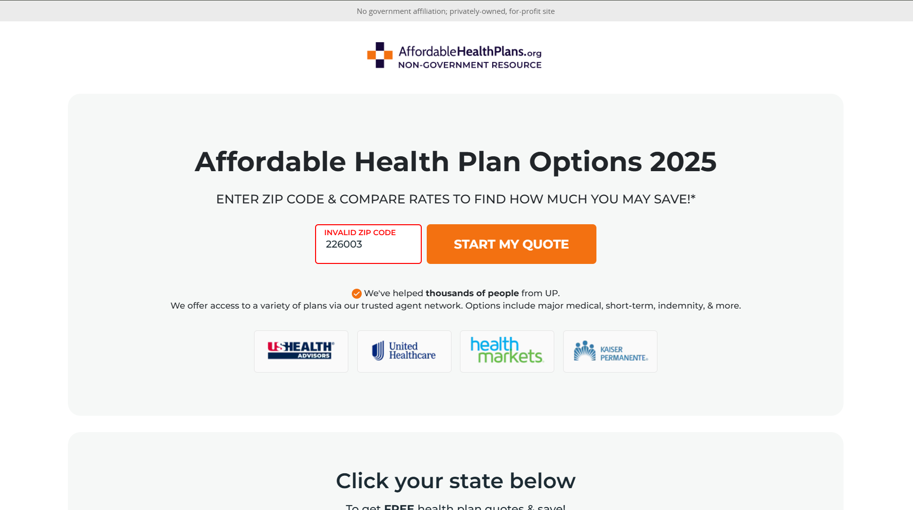  Affordable Health Plans -  US  RevShare  Preview