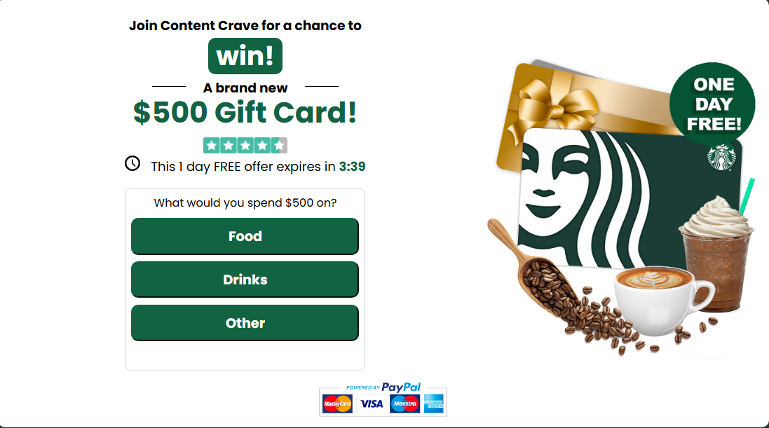Starbucks - PayPal - CPL   US Preview