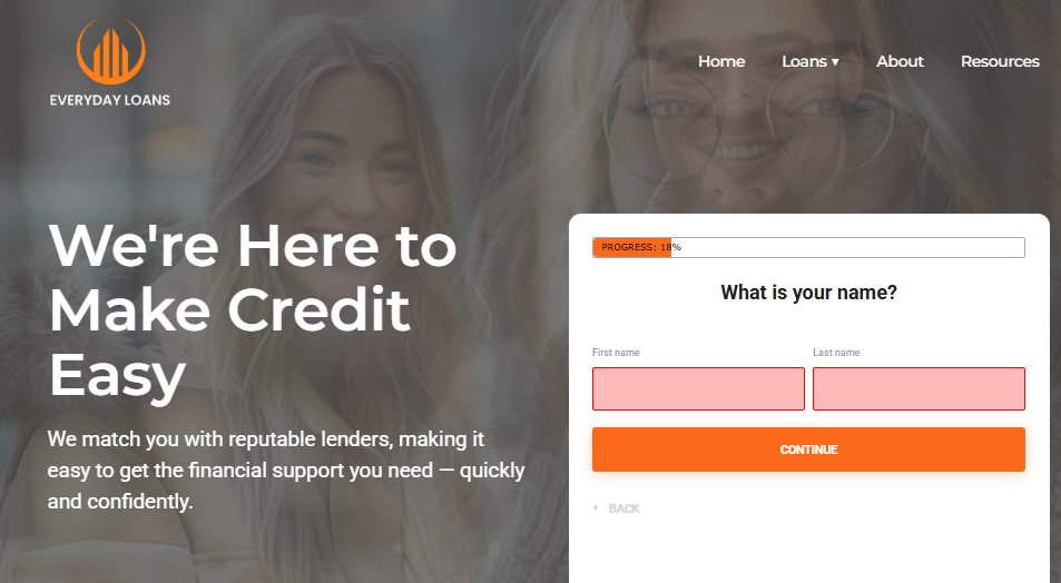 YourEverydayLoans - Revshare - US - M-F Traffic - NON-INCENT Preview