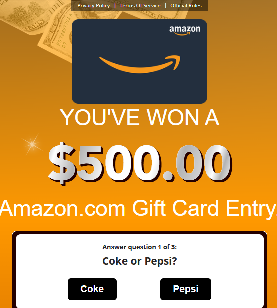 Everyday Winner Amazon  500 Gift Card - CPL - US Preview