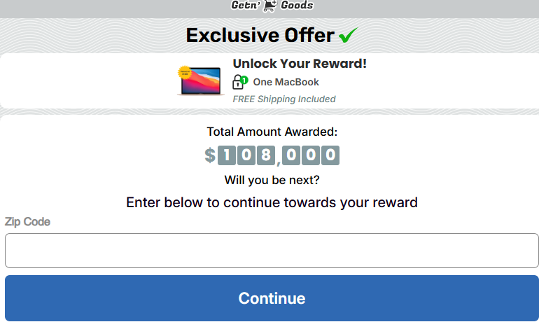 Reward Zinga - 1000 Macbook - US Preview